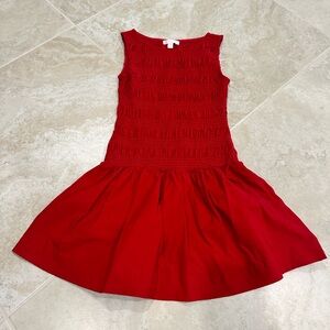 GB girls Red Smocked Bodice Casual Dress